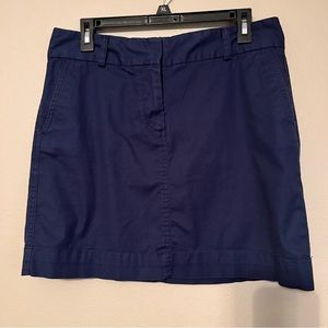 Vineyard Vines Skirt Size 8 Navy Blue Casual Logo Above Knee Chino Pencil